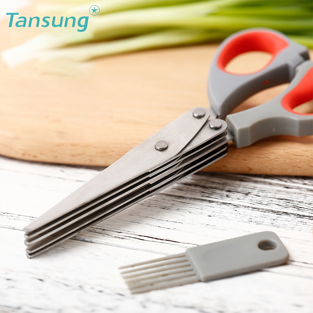 Stainless Steel Onion Scissors 5 Blade Kitchen Herb Shears Herb Cutter For  Chopping Basil Chive Parsley Kitchen Multifunctional