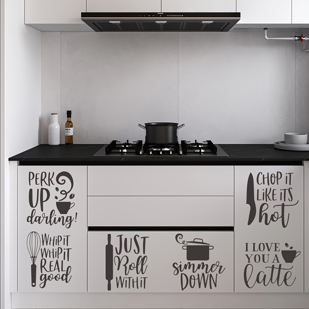 Funny Kitchen Wall Sticker, Family Love Quotes This Kitchen Is Seasoned With Love Wall Decal, Inspirational Quotes Wall Décor, DIY Hearts Vinyl Art Mural For Dining Room Kitchenware Restaurant Cafe