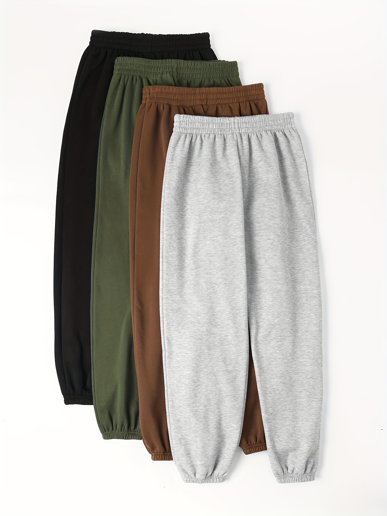 Pantalones de chándal de gran tamaño para mujer, Pantalón deportivo de  cintura alta, holgado e informal
