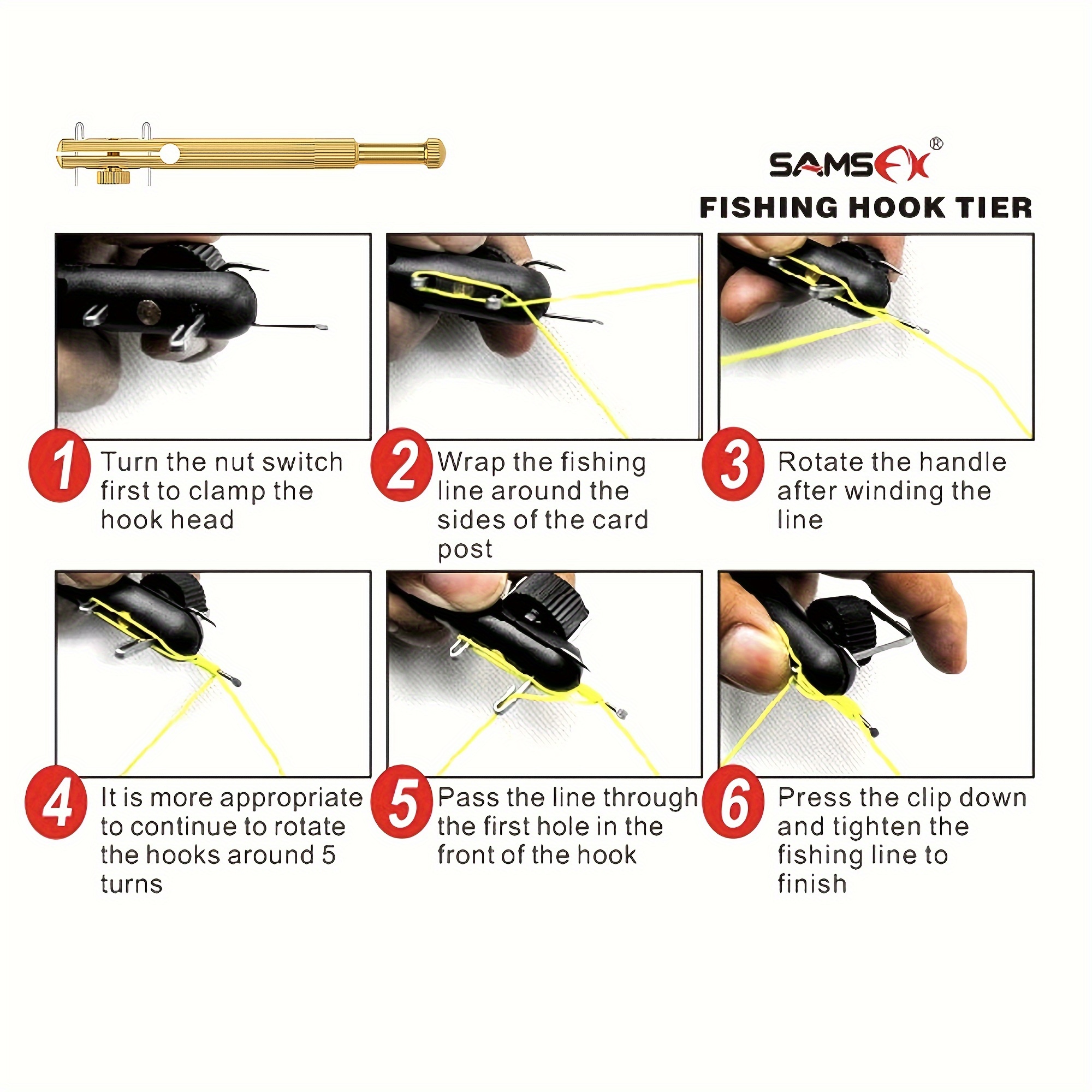 Fishing Knotter Fishing Tools Fishing Knotting Tool Compact Fishing Hook  Tier Fish Hook Remove Devices Reusable Fish Hook Remover Fishing Gear