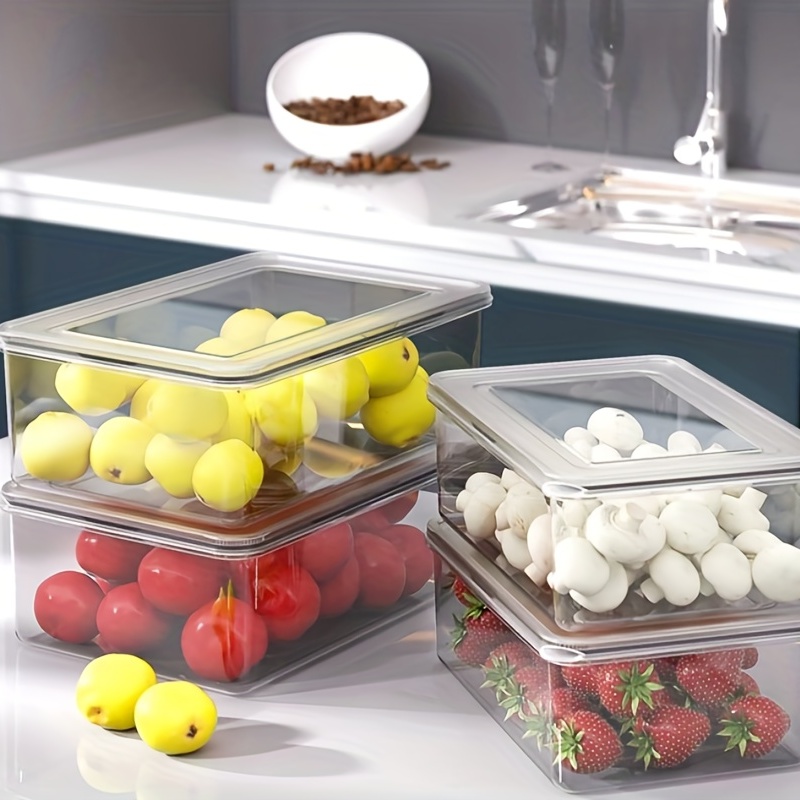 Caja Almacenamiento Rectangular Transparente Refrigerador - Temu Chile