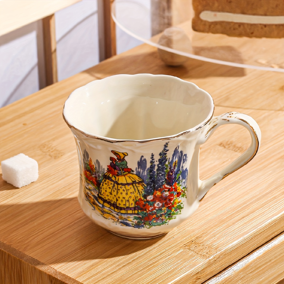 Coffee Mug Golden Edge Ceramic Cup Coffee Cup Tea - Temu