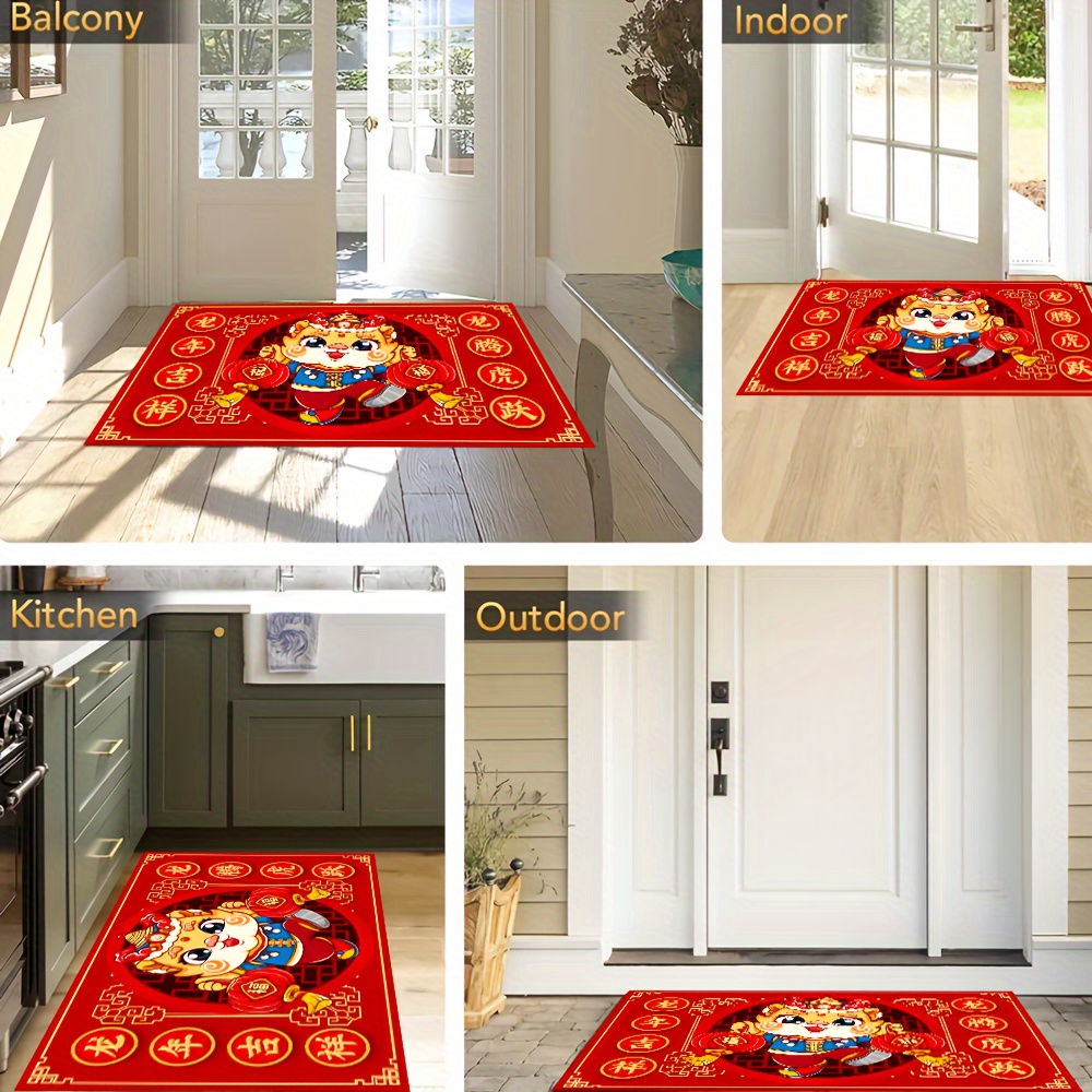 Crystal Velvet Door Mat Cartoon Kitten Indoor And Outdoor - Temu