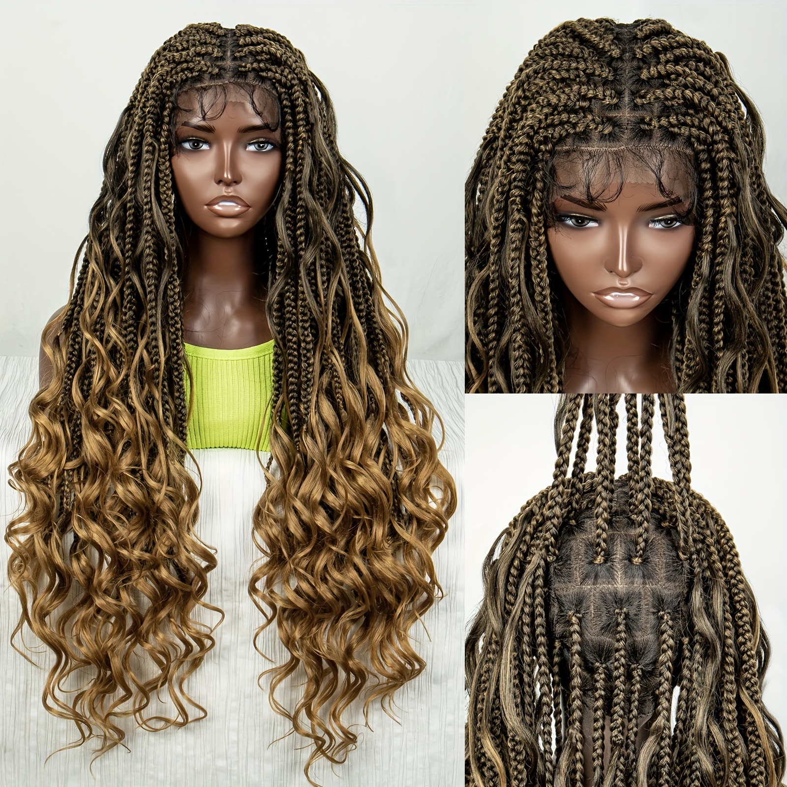 34 Full Lace Front Box Braided Wigs for Black Women Braided Wig with Baby  Hair