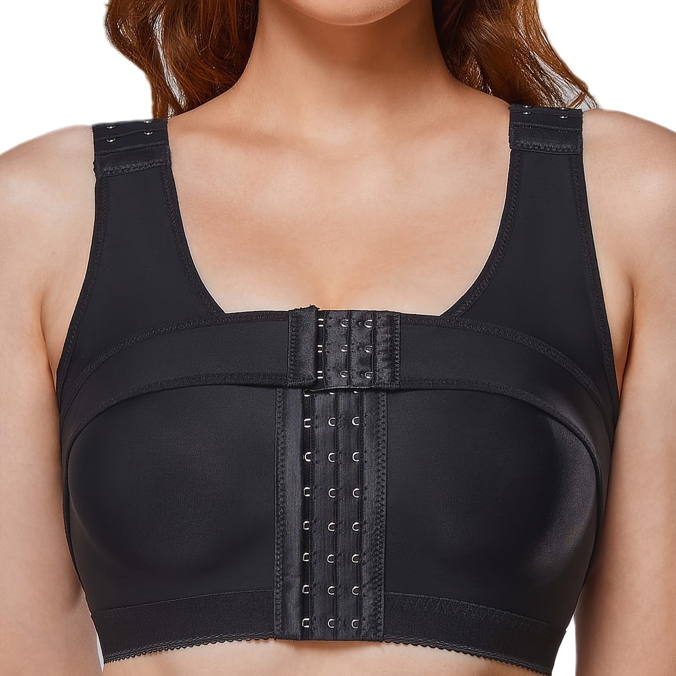 Front fastening comfort bra