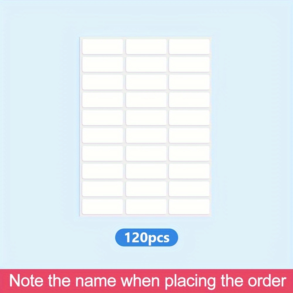 /120/180pcs, Custom Name Stickers, Personalized Labels For Products, Home Labeling Needs, Fade-resistant, Tear-resistant, More Durable, All White