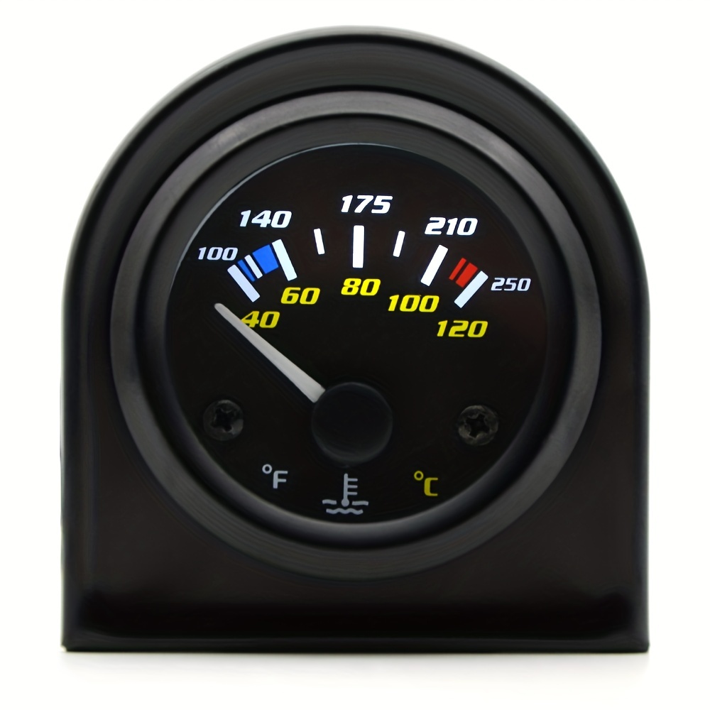Medidor de temperatura universal del agua del coche Medidor de temperatura  de agua electrónico Medidor analógico de temperatura con sensor 7 colores