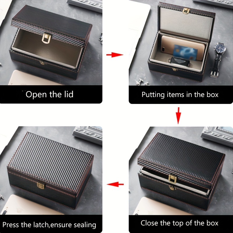 Faraday Box RFID Box for Car Keys, Key Fob Protector,Carbon Fiber