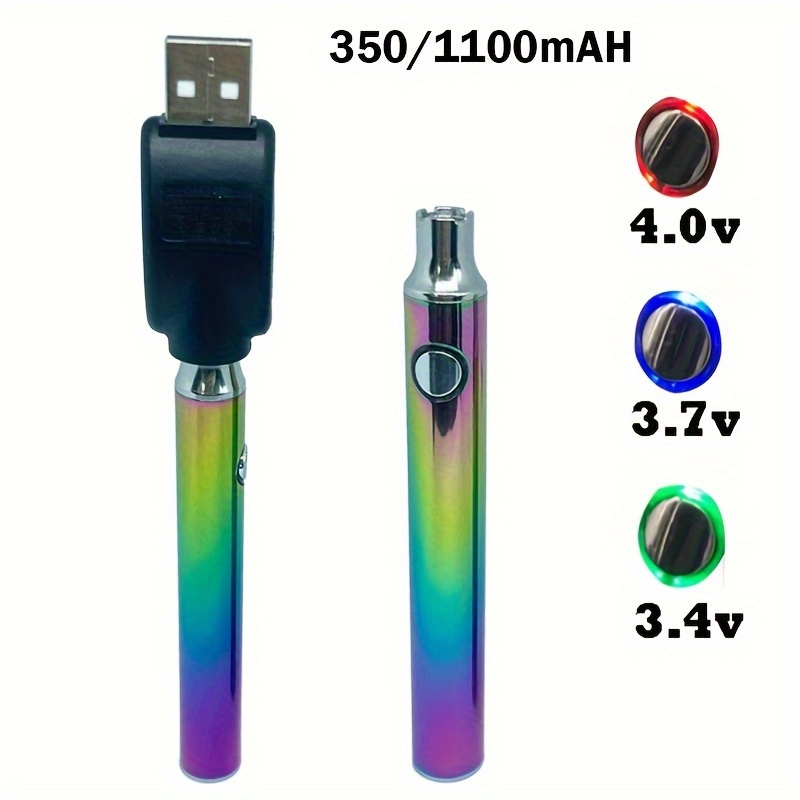 

New 350/1100mah Soldering Iron Battery Pen 510 Interface Iron Iridescence, With Usb Charging Head, Adjustable Voltage, Compatible With Heated Tip Tool, 510 Solder Iron