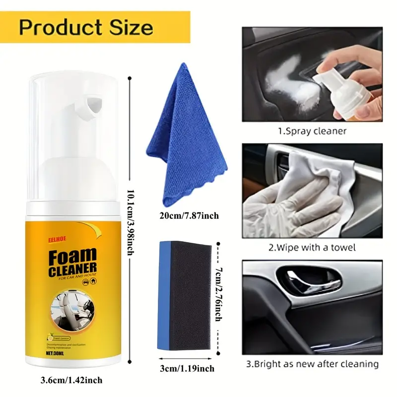 Car Magic Foam Cleaner Set Multi Purpose Household Cleaning - Temu