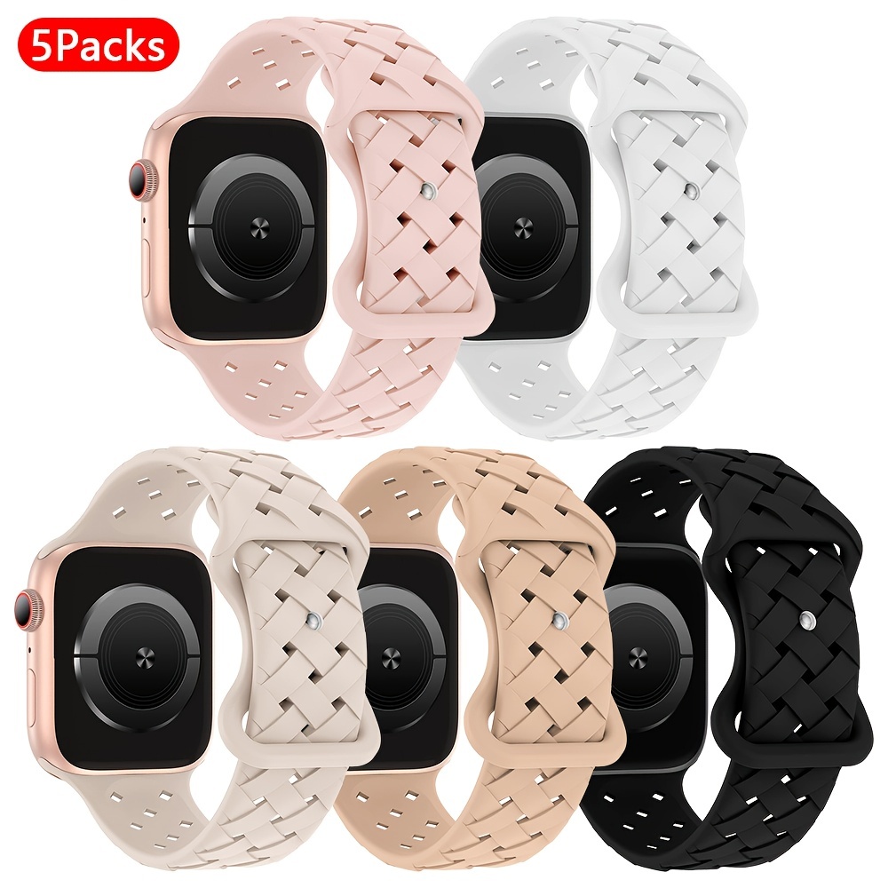 Breathable Silicone strap For Apple Watch Band 40mm 44mm 41mm 45mm