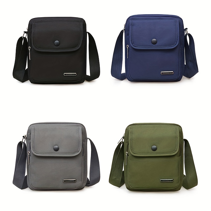 Men's Casual Simple Crossbody Bag Nylon Sports Shoulder Bag Temu