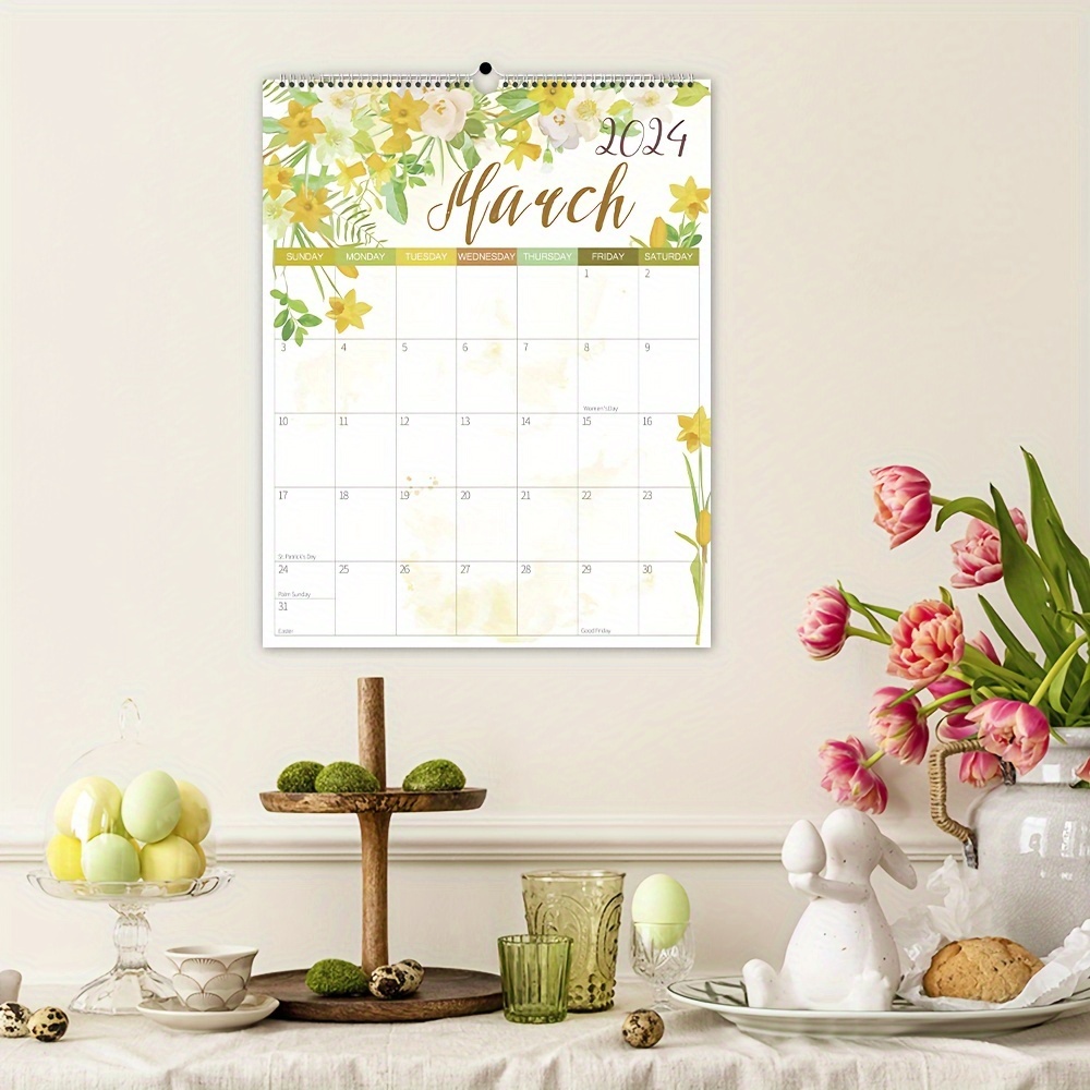 1pc, Calendrier Mural De Fleurs Modernes Esthétique - S'étend De Janvier  2024 À Juin 2025 - Le Calendrier Spiral Parfait De 24-25 Et Le  Planificateur Mensuel Pour Une Organisation Facile - Temu France