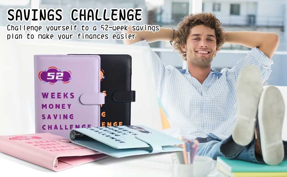 Carpeta De Desafío De Ahorro De Dinero De 52 Semanas Desafío - Temu