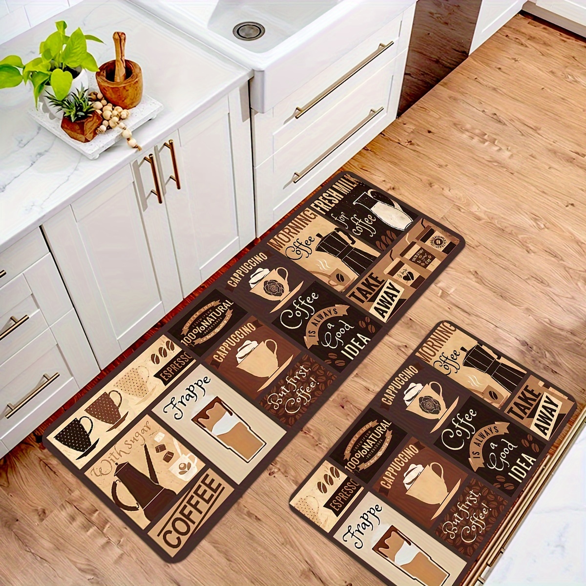  Toallas de cocina de café - Decoración de cocina con tema de  café - Juego de 2 toallas de cocina : Hogar y Cocina