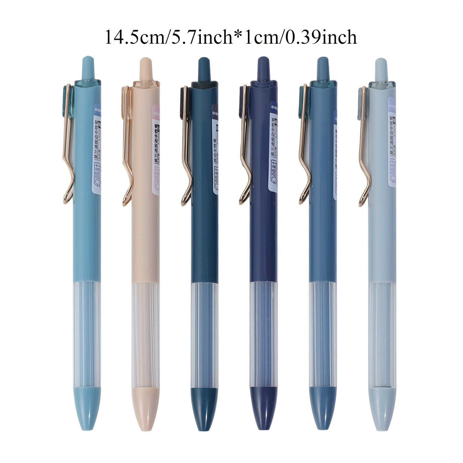 Aesthetic Retractable Pens Porous Point Pen, Metal Clip, Non-slip Pen  Holder, Black Ink Gel Pens For School Office Home Supplies - Temu