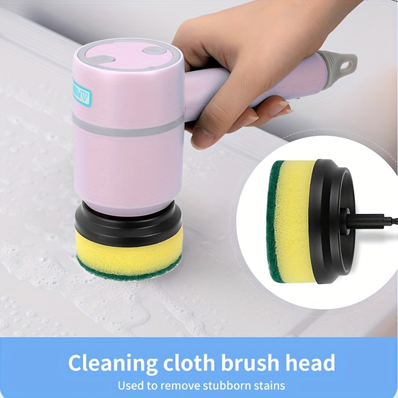 1200mAh Rechargeable Electric Scrubber with Detachable Head