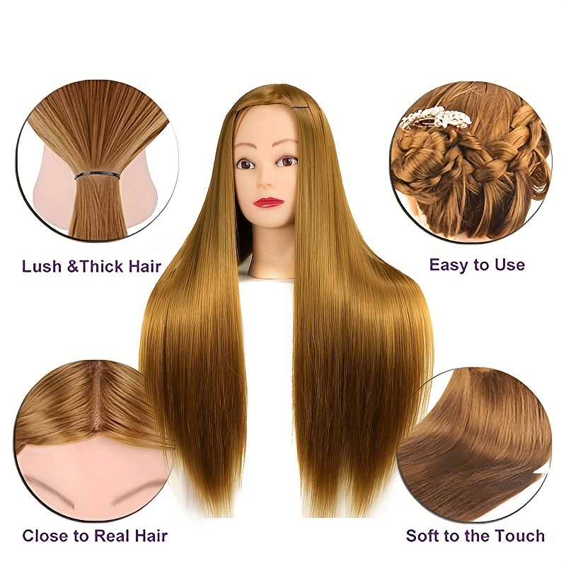 Mannequin Head With Blonde Straight Synthetic Wig Mannequin - Temu