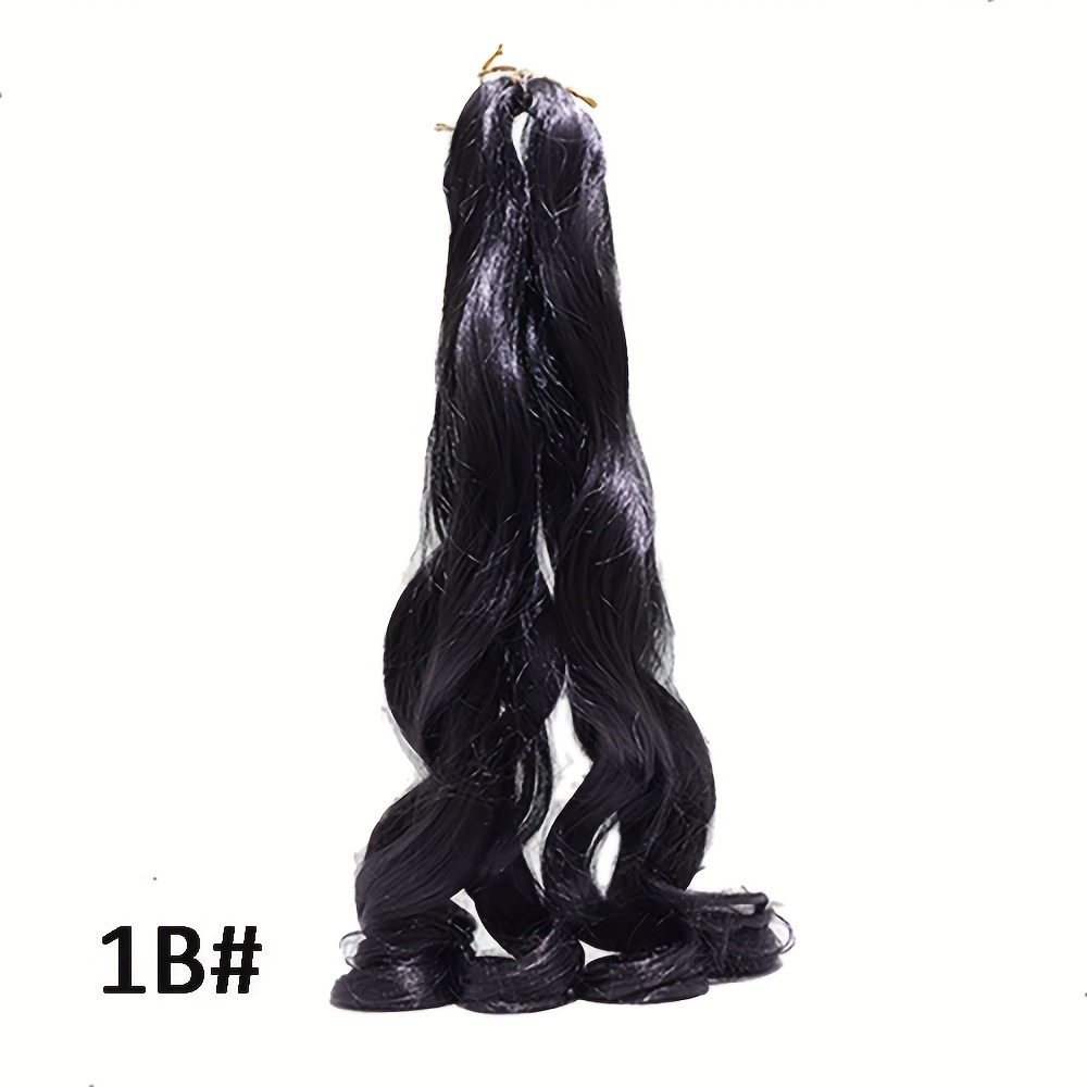 French Curl Crochet Braid Wave Synthetic Hair Extensions 1B 27 613 350 BUG