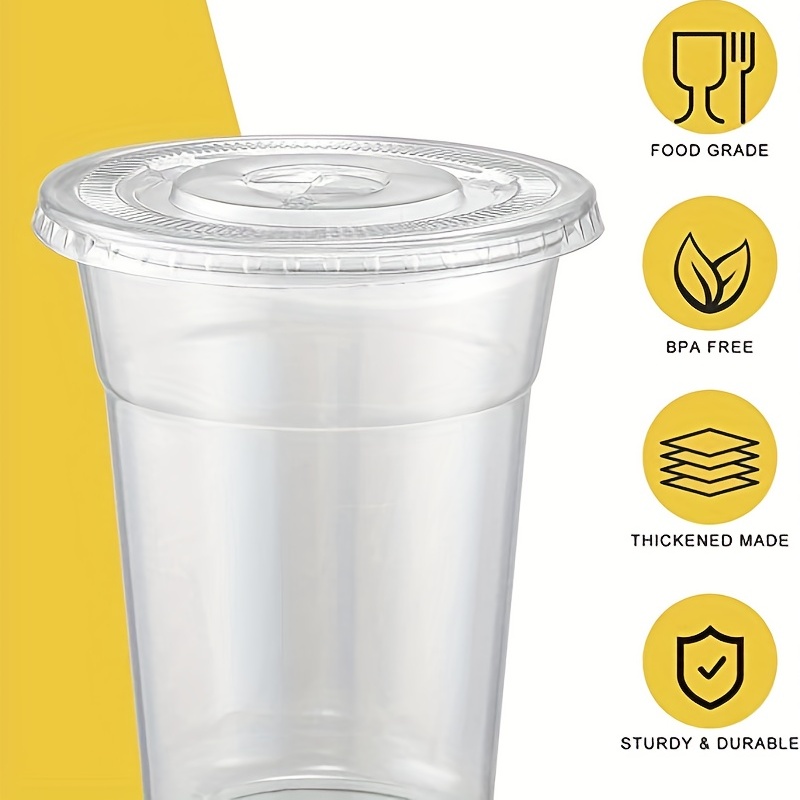 500 Pack - 9 oz. Clear Disposable Plastic Cups - Cold Party Drinking Cups 9  oz. 500 - Clear