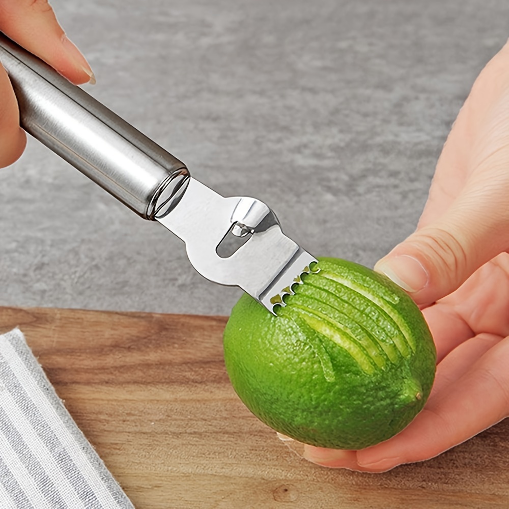 1pc Multifunction Fruit Peeler, Green PP Portable Fruit Zester For Kitchen