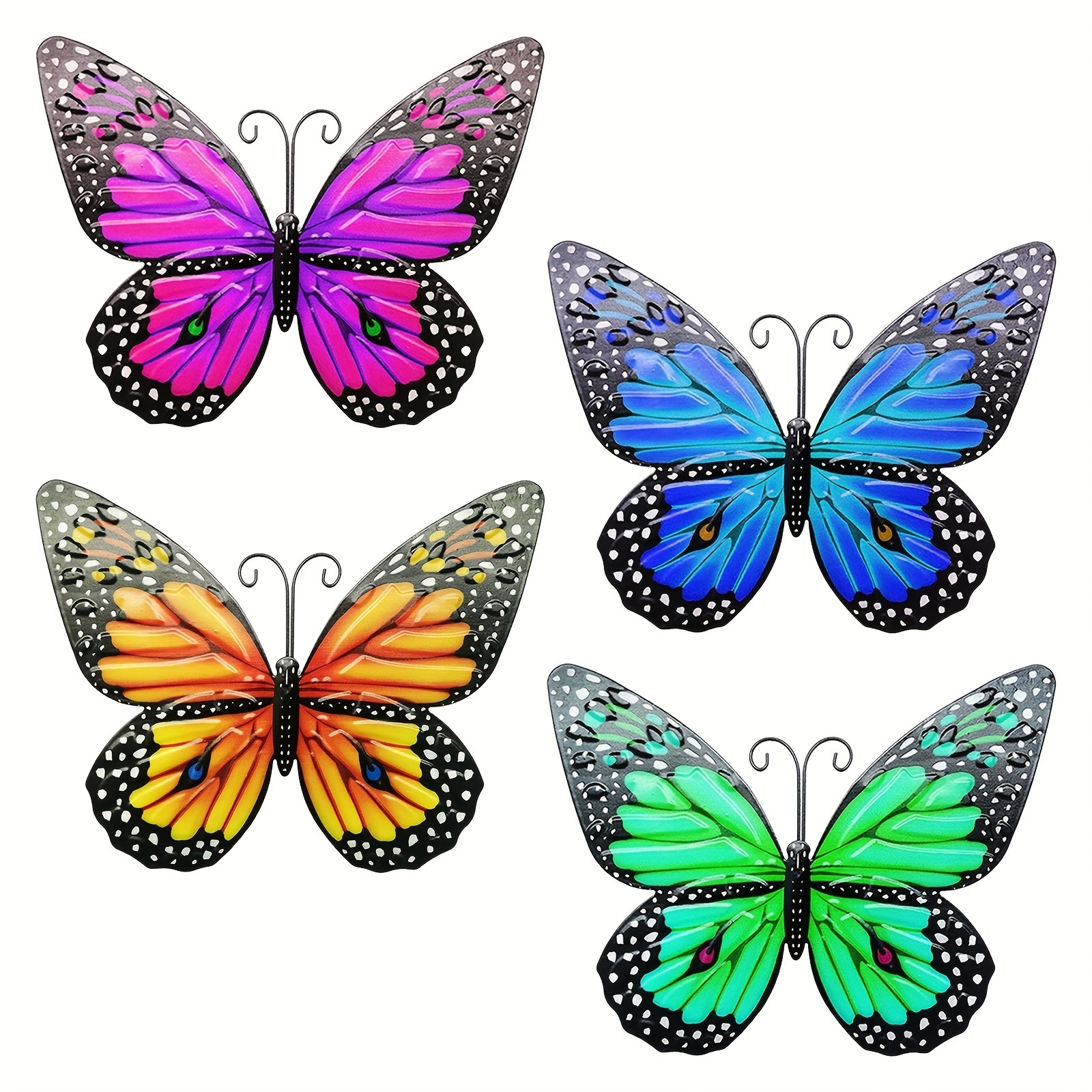 

Beautiful 3d Metal Butterfly Wall Decor - Perfect For Home, Garden, Bedroom, Wedding, Party & Holiday Decor