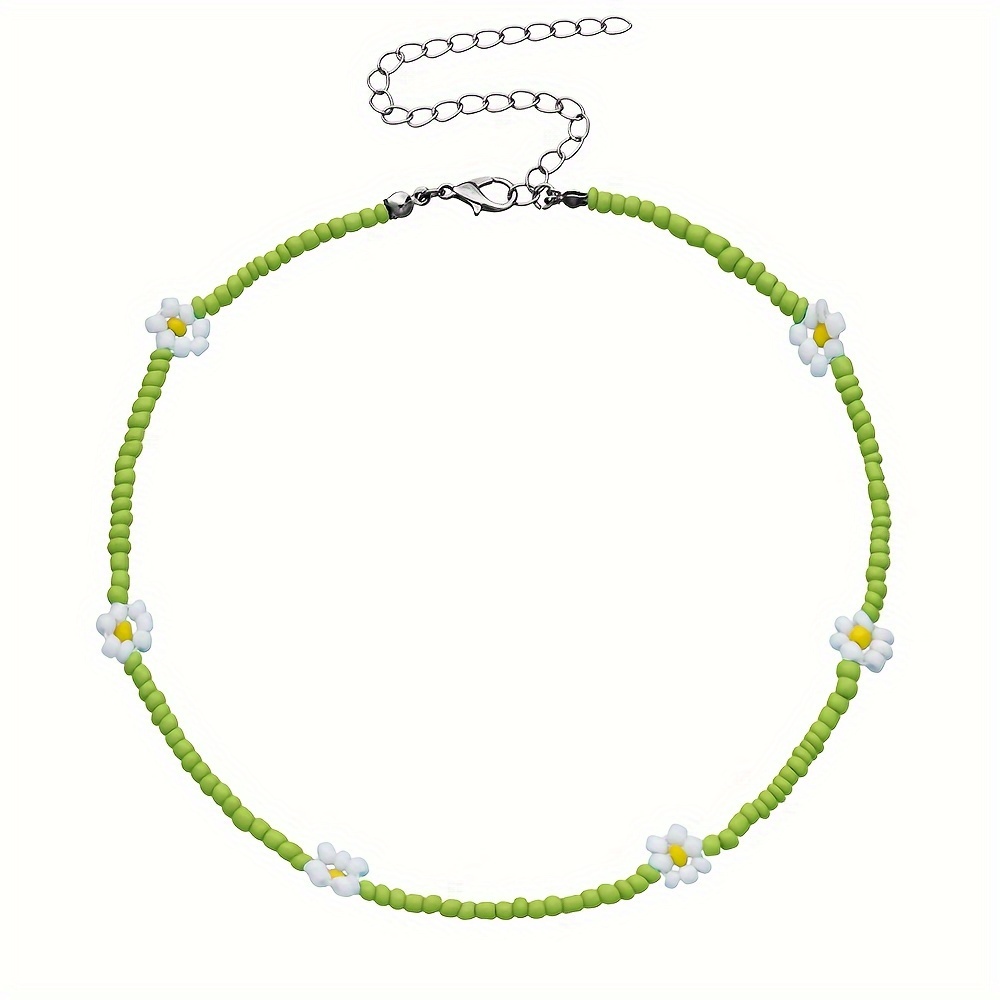 Coquette Style Necklace Made Tiny Beads Multi Styles Colors - Temu