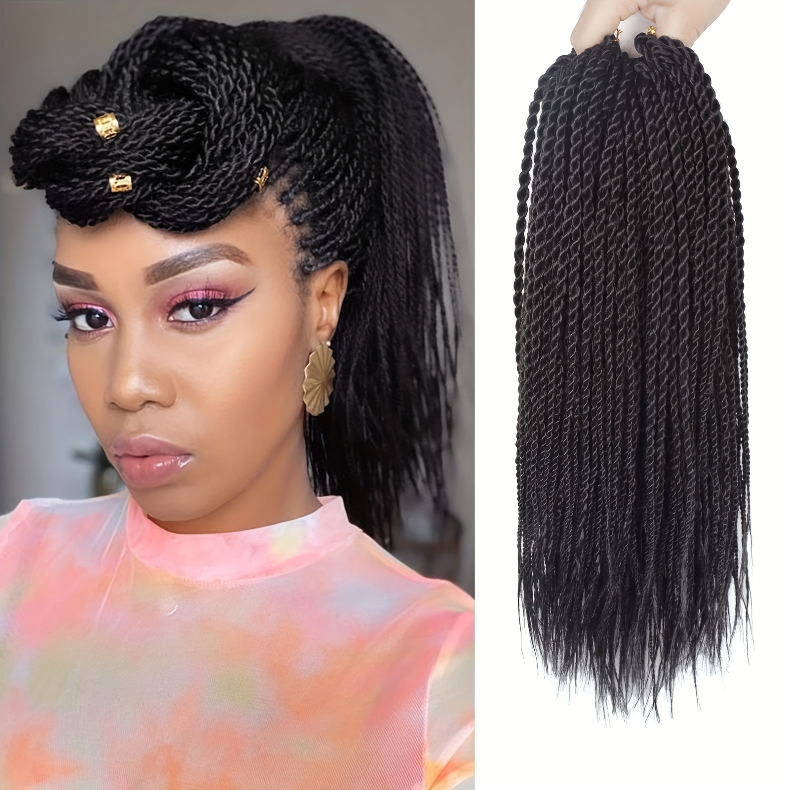 30 Strands Goddess Box Braids Crochet Hair 14-24inch Curly Braided