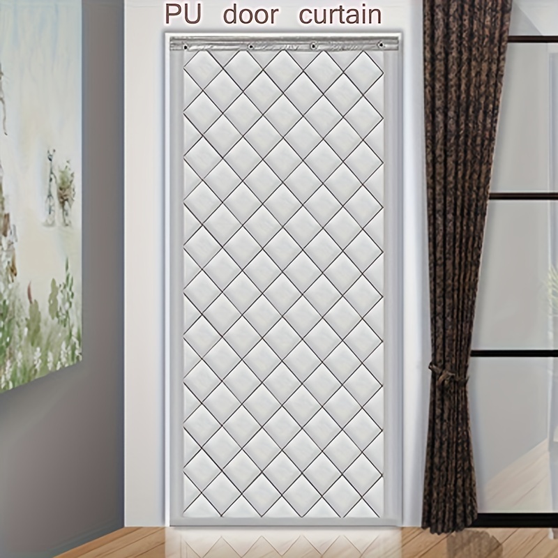 Cortina de puerta con aislamiento de invierno, cubierta térmica para puerta  de piel sintética, resistente a la intemperie, cortina térmica gruesa con