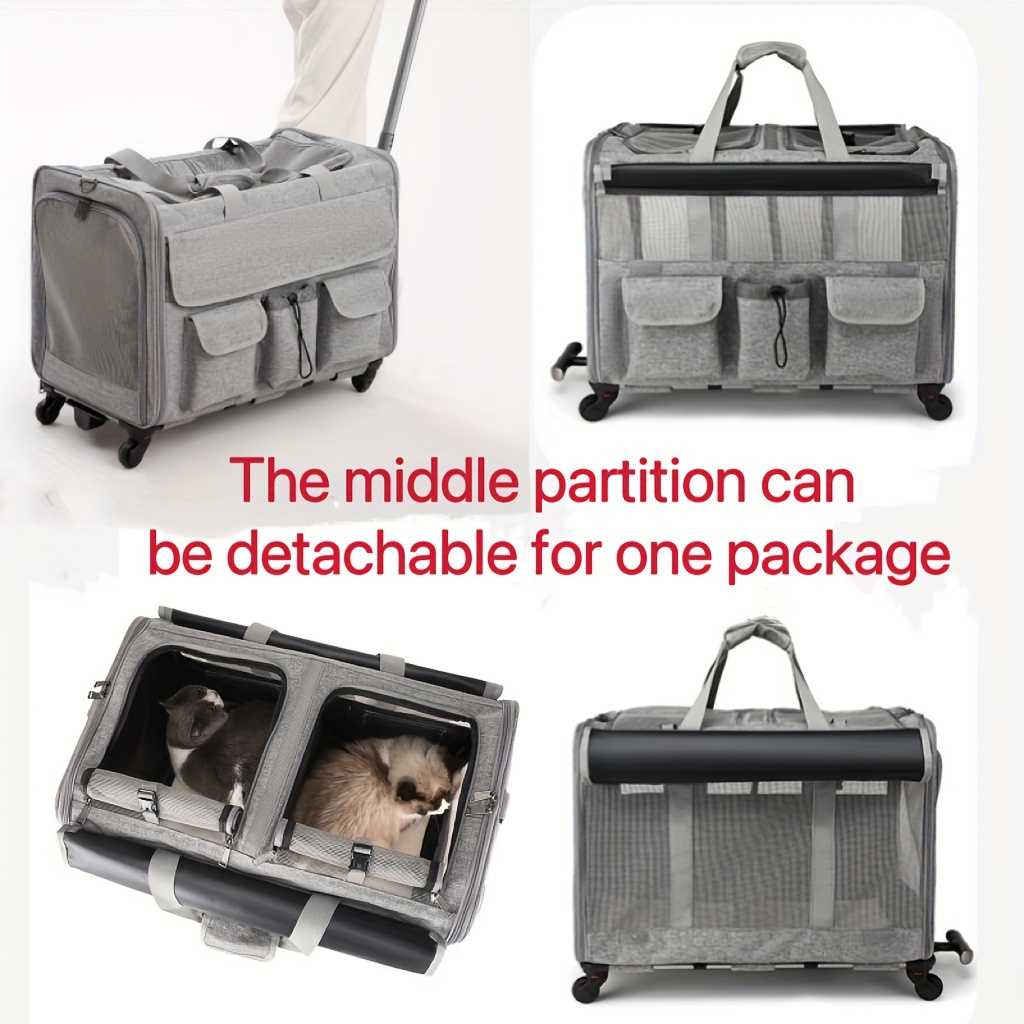 Airline Approved Expandable Cat Dog Bag Carrier Two Side - Temu