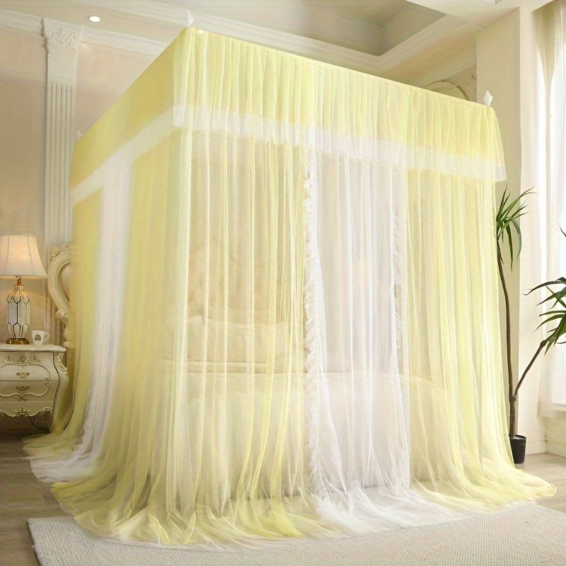 Sky Blue Double Layer Mosquito Net (no Bracket) Princess - Temu Canada