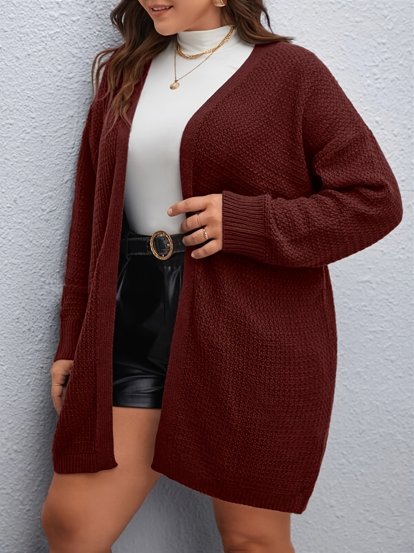 Plus size outlet maroon cardigan