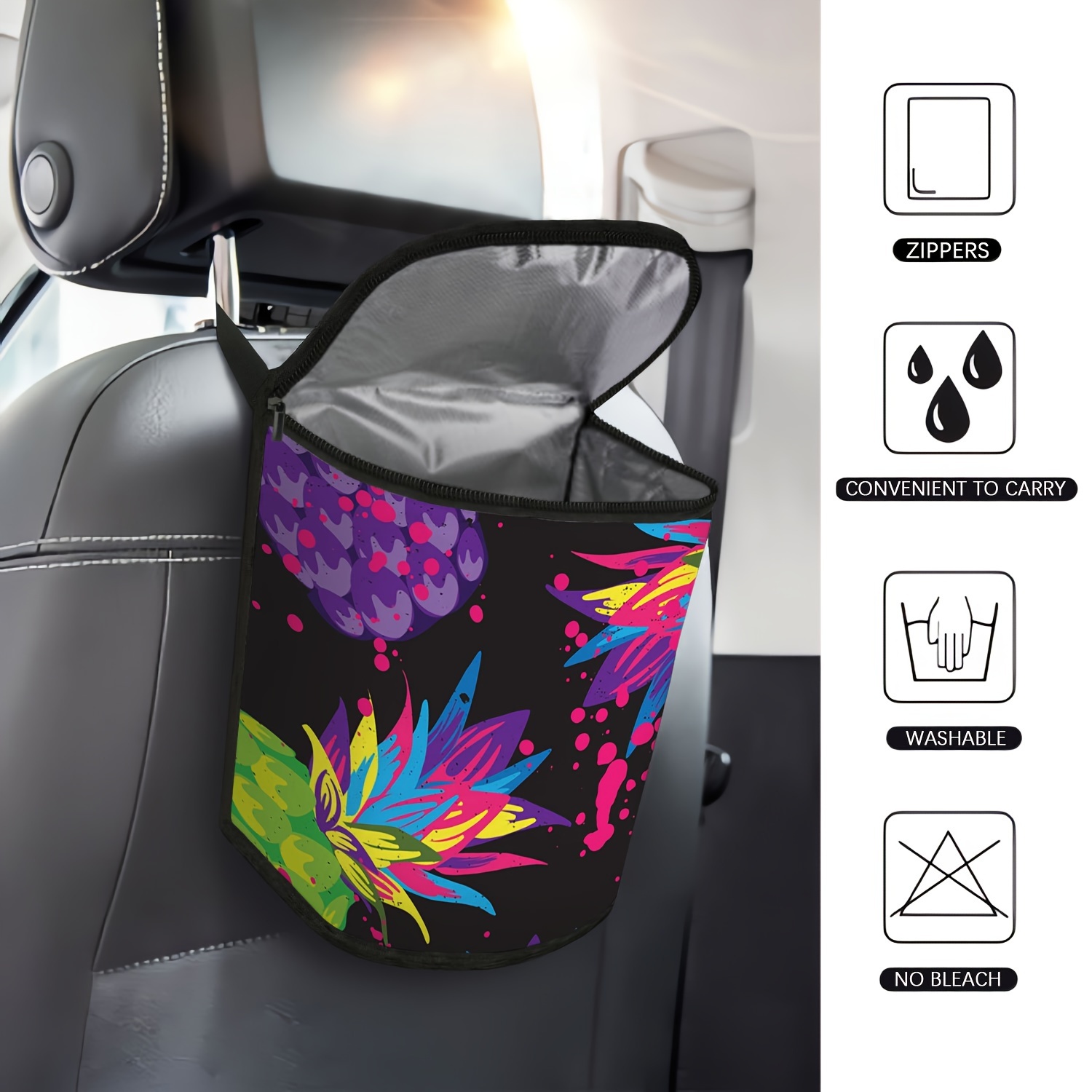 Travelling Reusable Seat Back Hanging Car Trash Bag