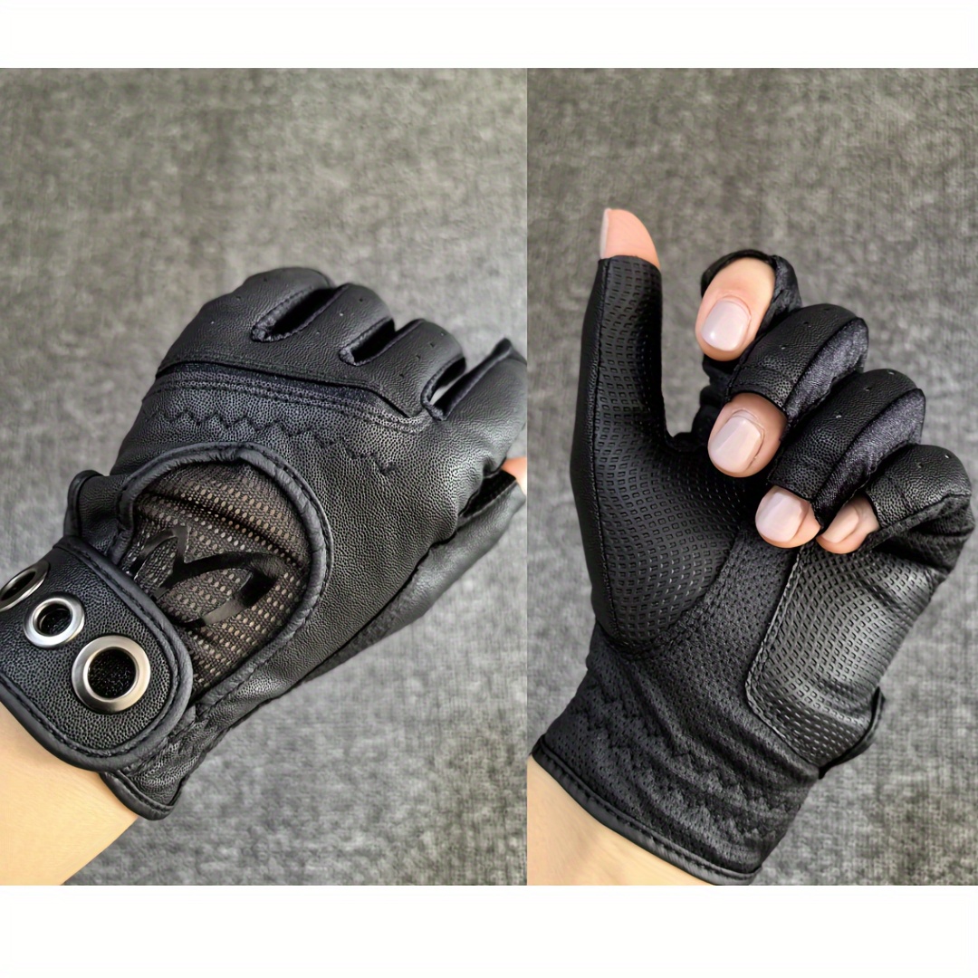 Fingerless Leather Gloves Kmart - Temu
