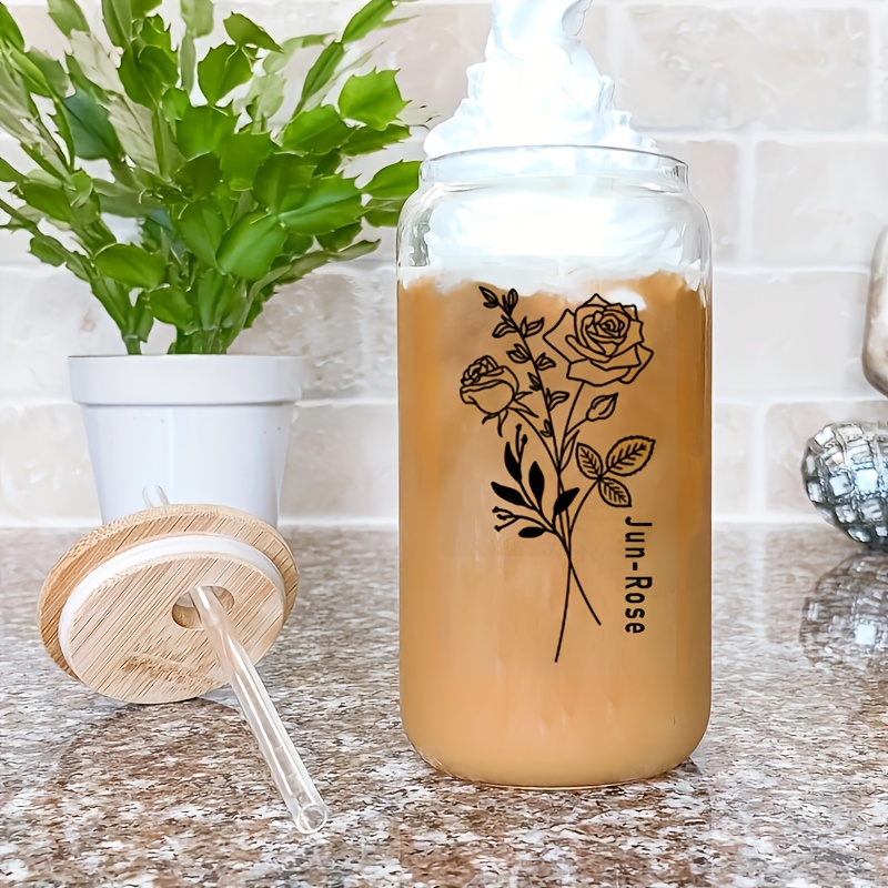 Personalized Iced Coffee Glass Can, Bridesmaids Gifts