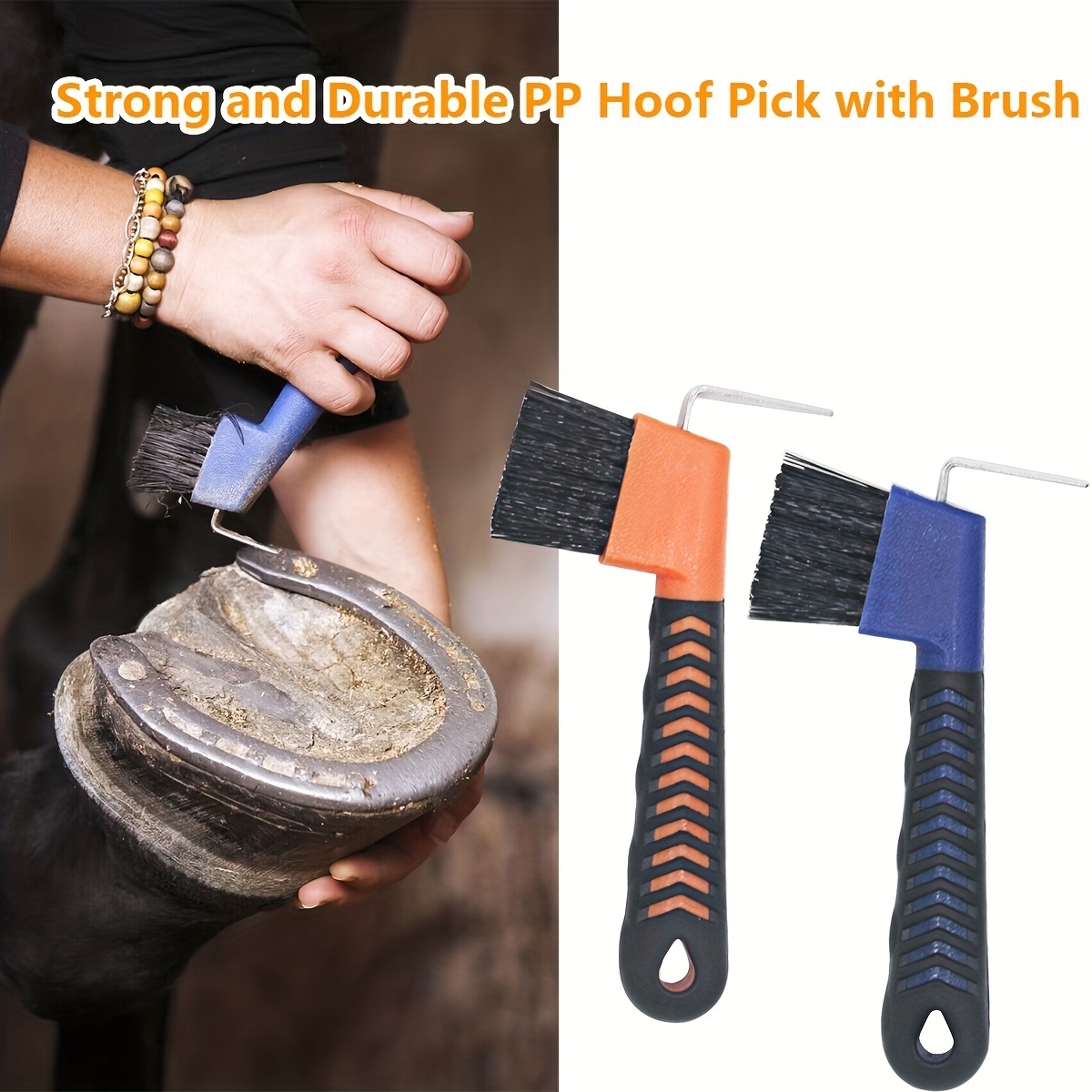 1pc Pure Solid Wooden Horse Brush