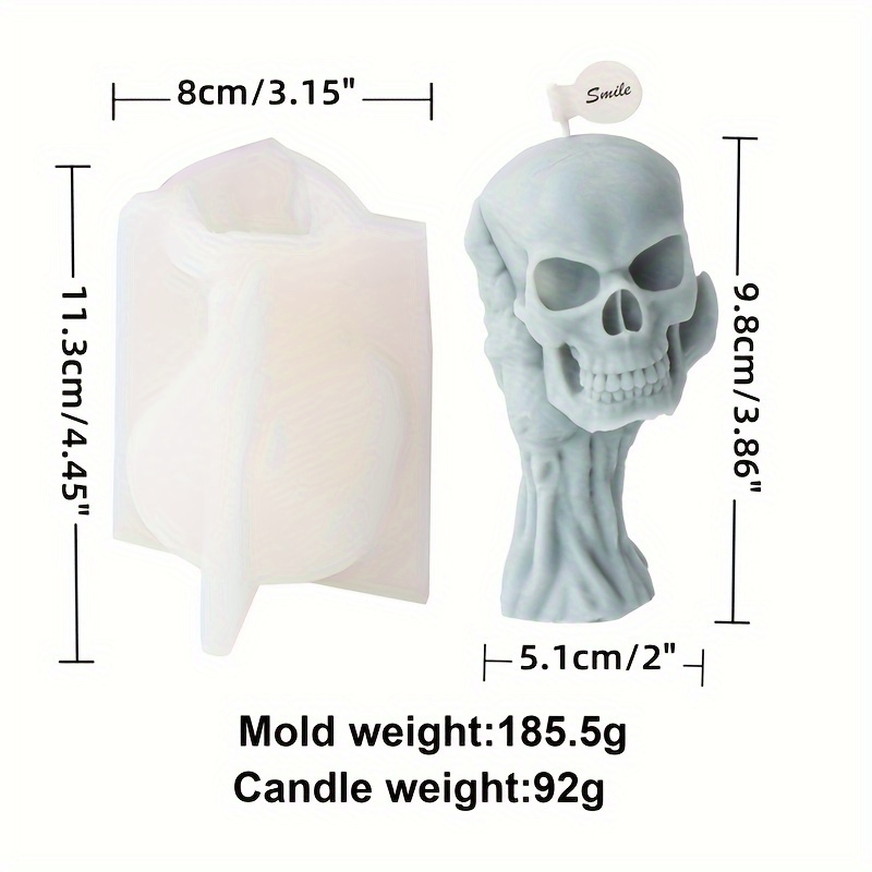 ZMCHE Skull Silicone Mold, Skull Resin Mold, Skull Candle Mold, Large Skull  Mold for Aromatherapy Candle DIY Soap Making