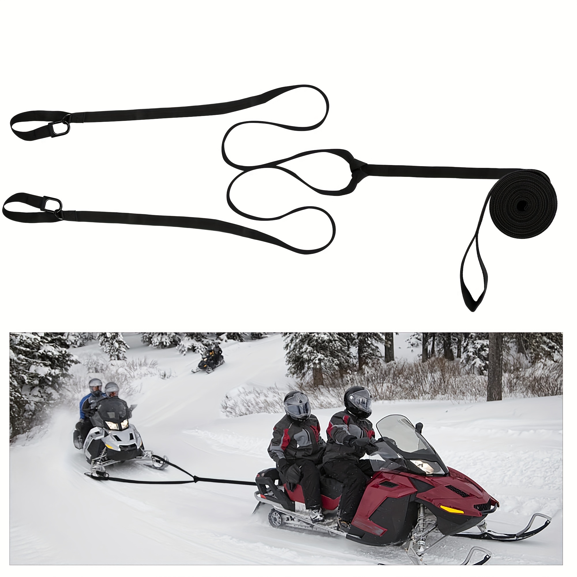 1pc Heavy Snowmobile Tow Strap With Two Hook Reinforced Emergency Off Tow  Rope Snowmobile Accessories Safety Kit For Heavy Duty Snowmobile, Don't  Miss These Great Deals
