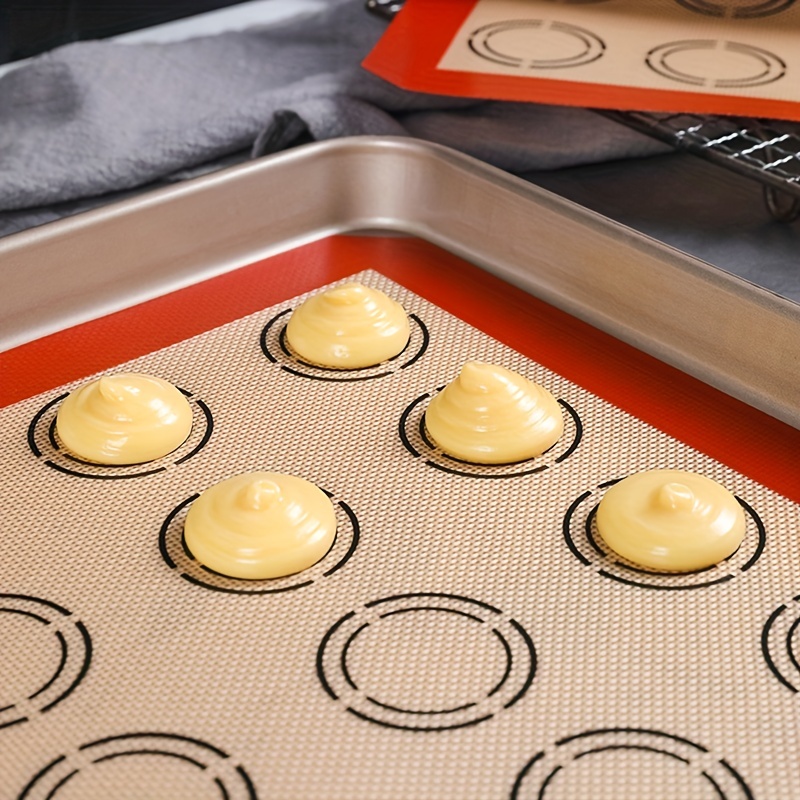 500ºF Heat Resistant Macaron Silicone Baking Mat Set