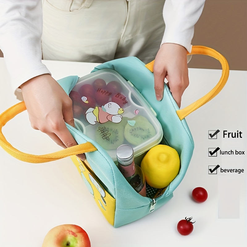 Kawaii Cute Lunch Box Bag, Portable Bento Box Handbag, Large Capacity  Insulated Lunch Bag For Home School Office - Temu