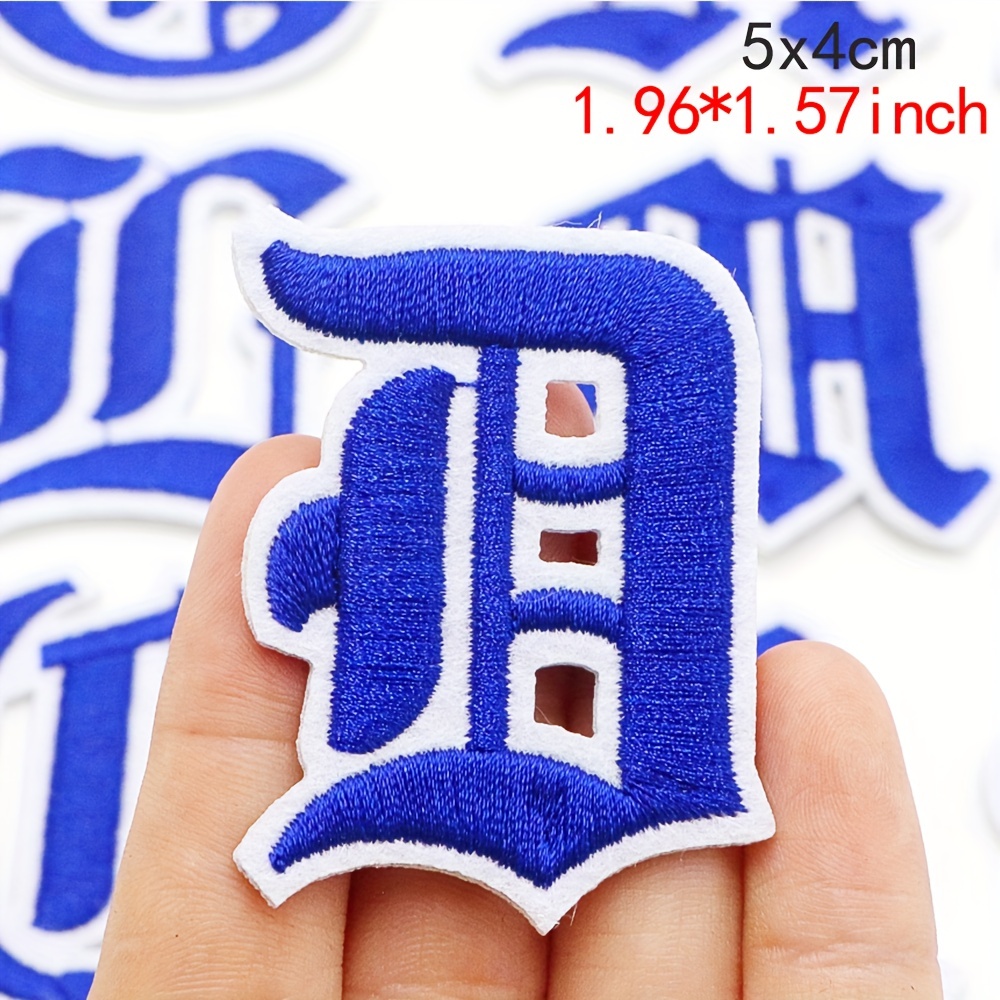 Detroit Tigers Jersey Shirt Embroidered Old English D Logo Patch Baseball  Large