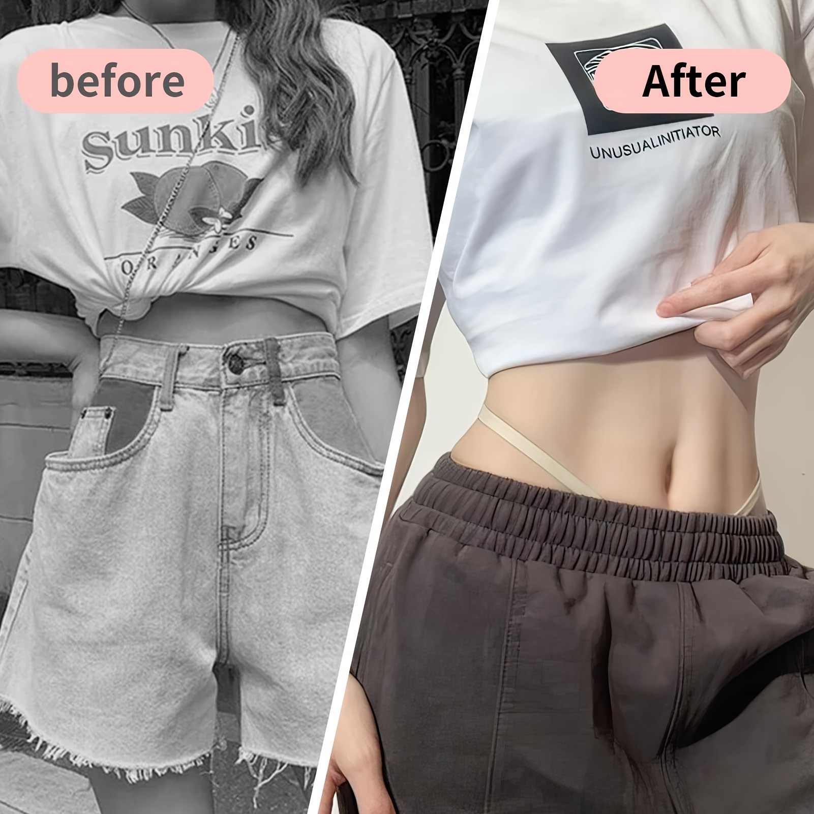 Crop Tuck Adjustable Band for Shirts, 4 Sizes Croptuck Adjustable Band,  Crop Tuck Belt for Shirt