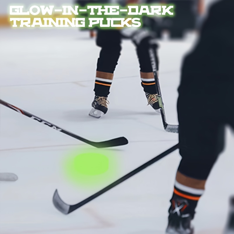 

1/3/4pcs, Small Ice Hockey Training Ball, Portable Pvc Glow-in-the-dark Ice Hockey For Night Sports Practicing Training