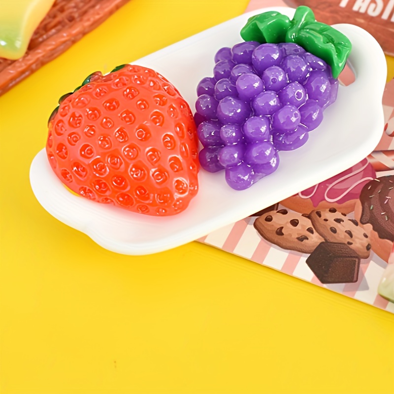 Cute Simulation Fruit Series Grape Strawberry Banana Avocado - Temu