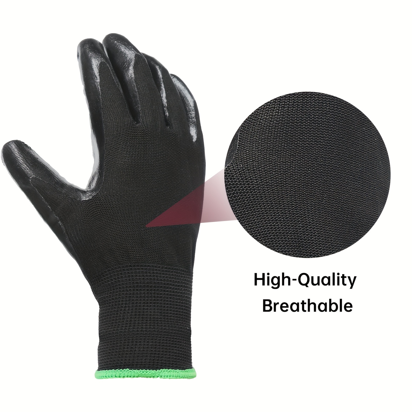 Ultra thin Safety Work Gloves Excellent Grip Knit Wrist Cuff - Temu