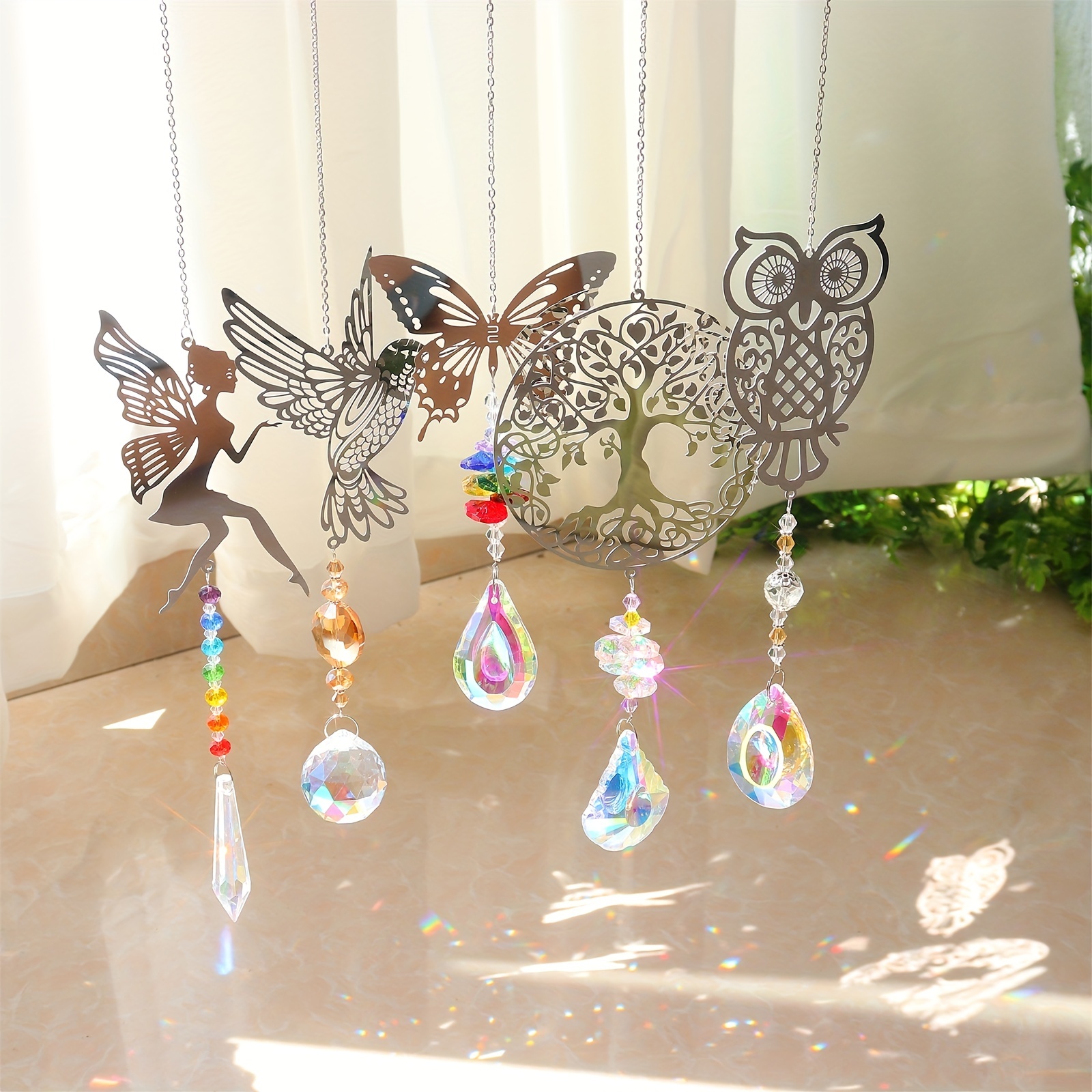 Hanging Butterfly Sun Catchers Hanging Crystals For - Temu