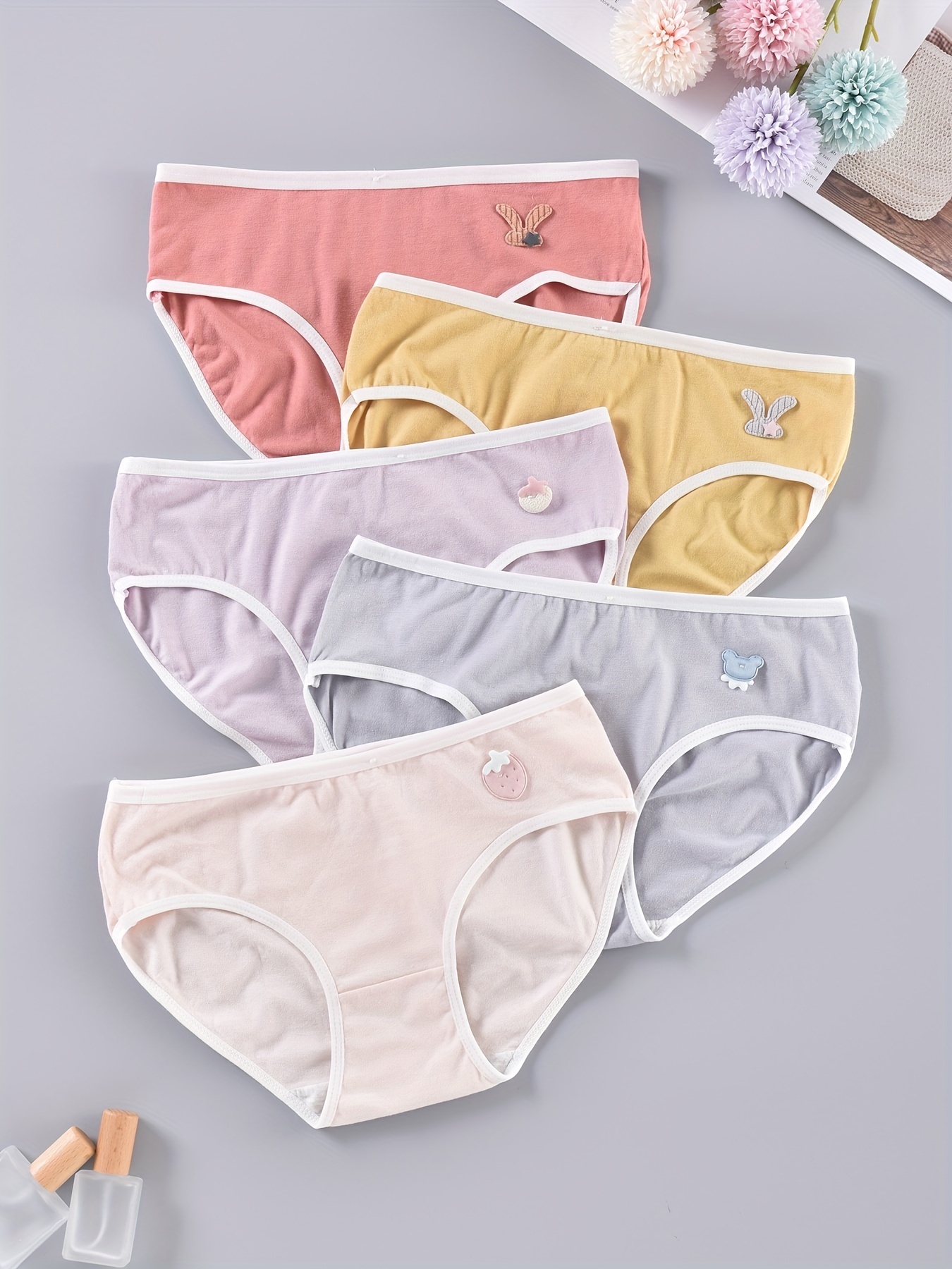 Cartoon Decor Briefs Comfy Cute Stretchy Intimates Panties - Temu Australia