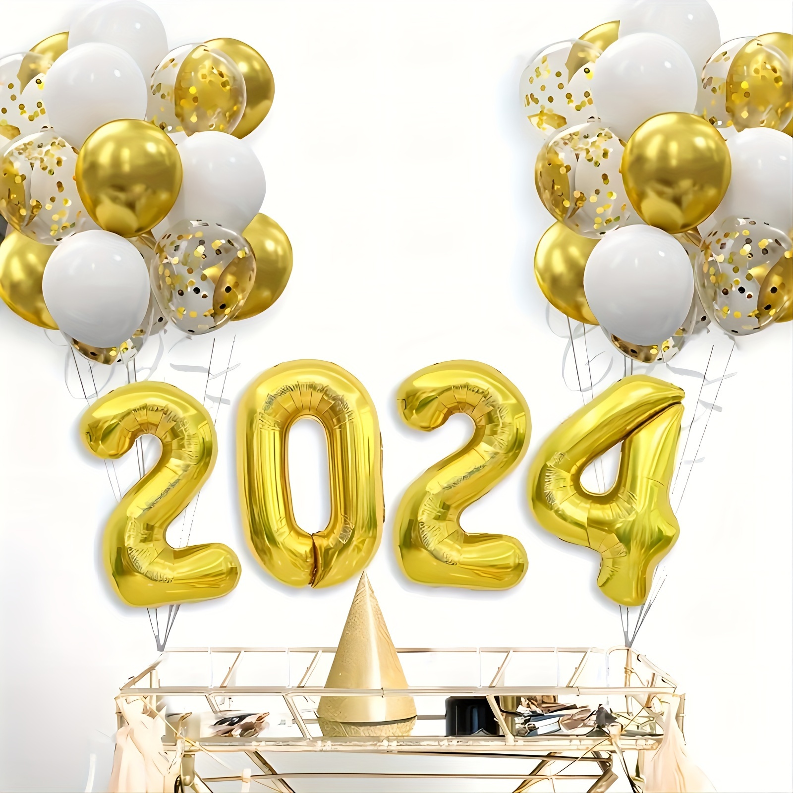  OWill 42 Inch New Years Eve Decorations 2024 Balloons,New Year  Decoration Foil 2024 Balloons 2024 Foil Balloons 2024 for New Year Party  Decoration Number Balloons… : Toys & Games