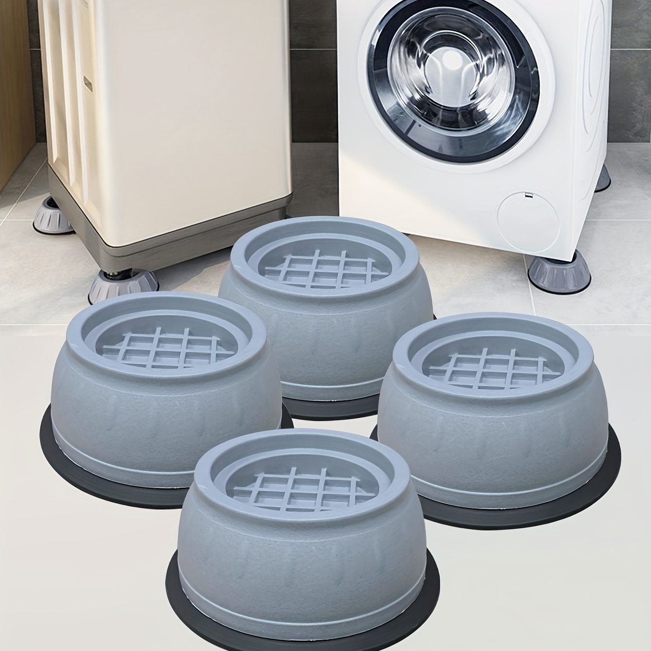 Tapis anti-vibration de machine à laver, machine à laver tapis anti- vibration machine à laver anti-vibration Tampon en caoutchouc pour tapis  roulant, sèche-linge et lave-linge