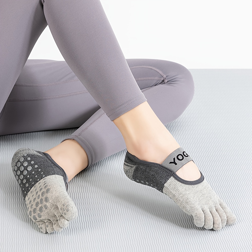 Yoga Socks No Slip for Women, 3 Pack, Multicolor, Ideal for Pilates,  Ballet, Dance, Barefoot Workout 